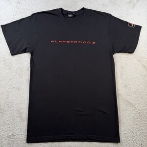 Vintage PlayStation 3 T-Shirt Mens Medium Black Promo Play Beyond Short Sleeve